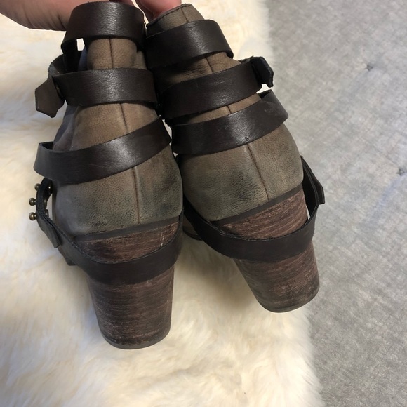 BP Train trolley leather distressed taupe boots 10 - Picture 6 of 7